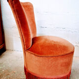 Pink fringed velvet heater