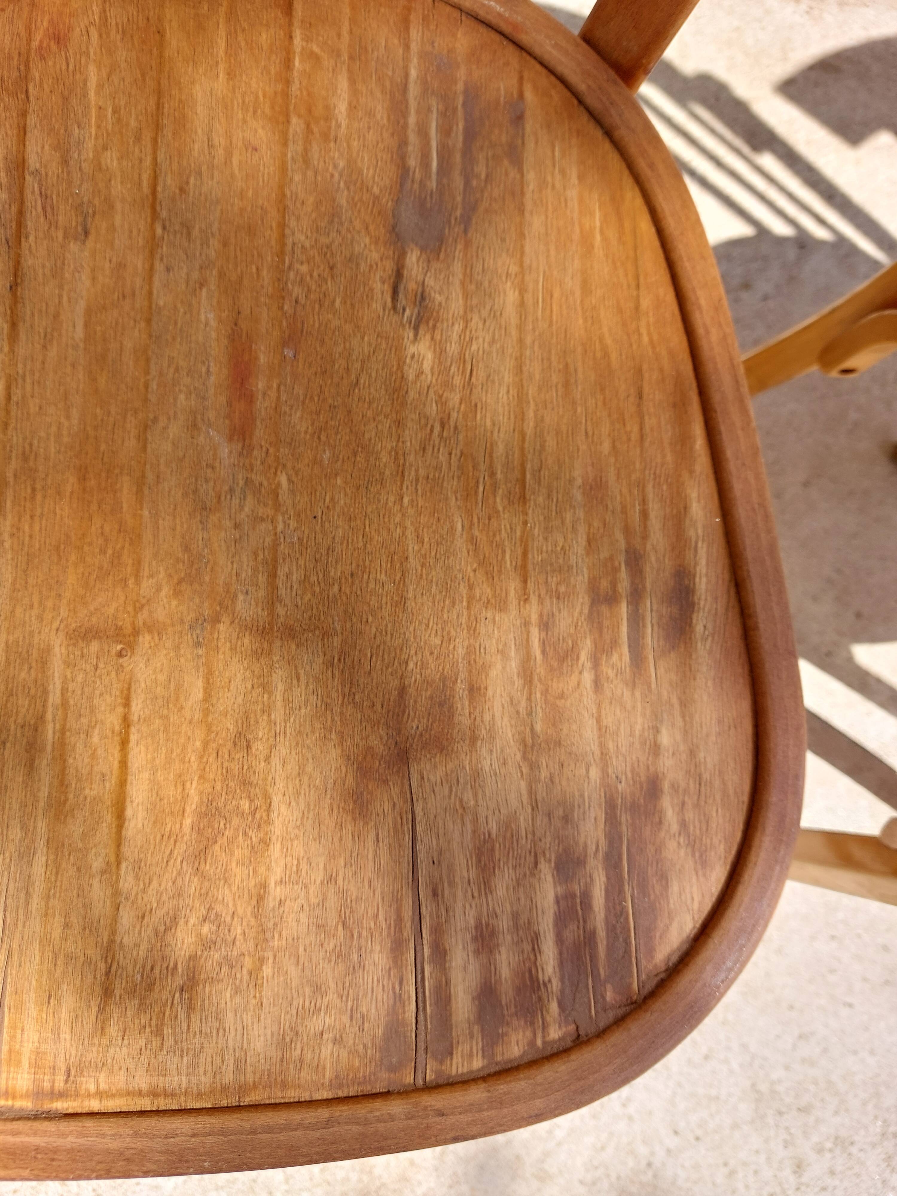 4 Baumann bistro chairs, different shades, vintage