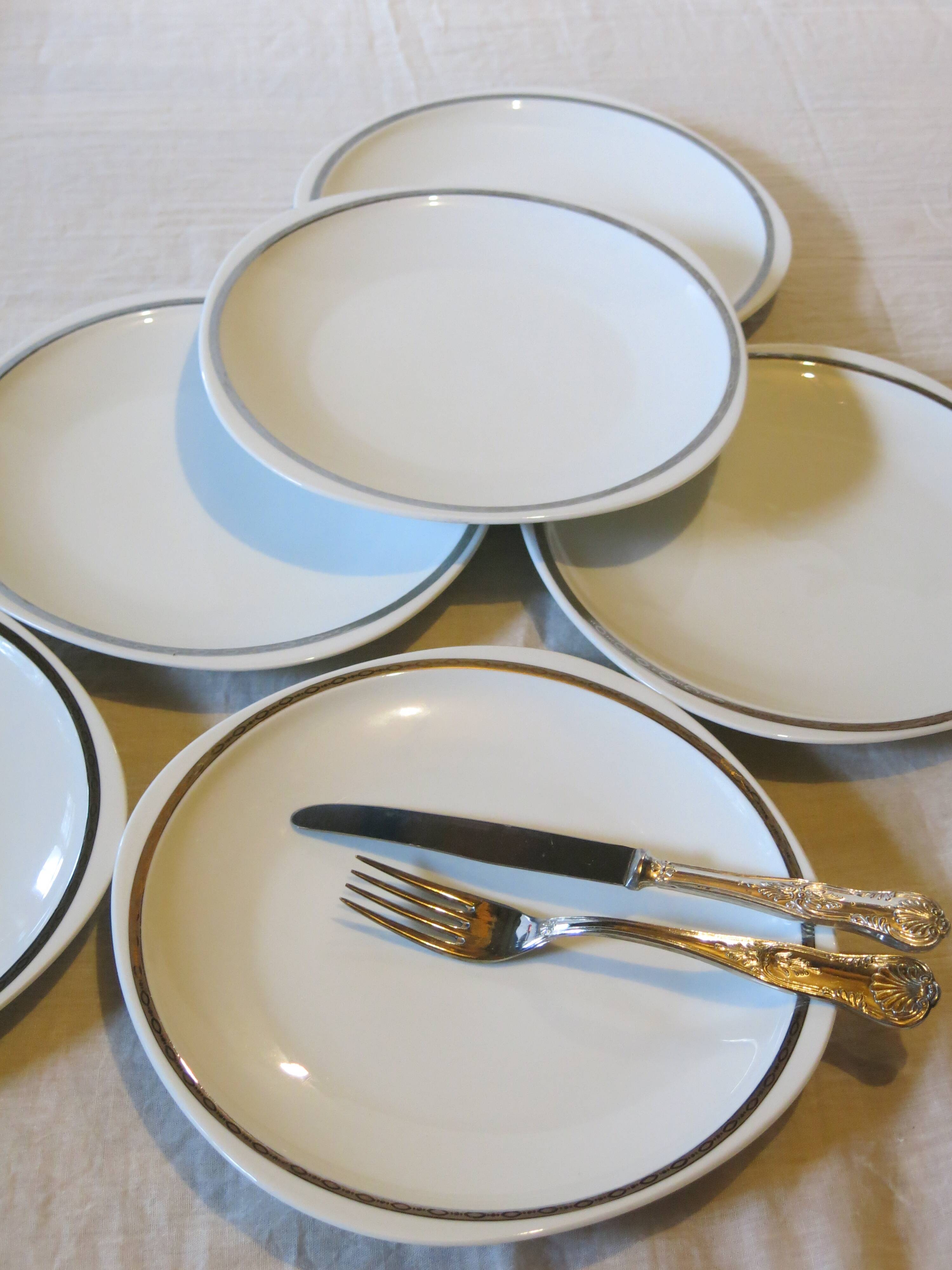 6 Sologne porcelain dinner plates in very good condition