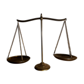 Gold metal trebuchet scale