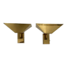 Pair of solid brass vintage wall lamp, Germany 1980