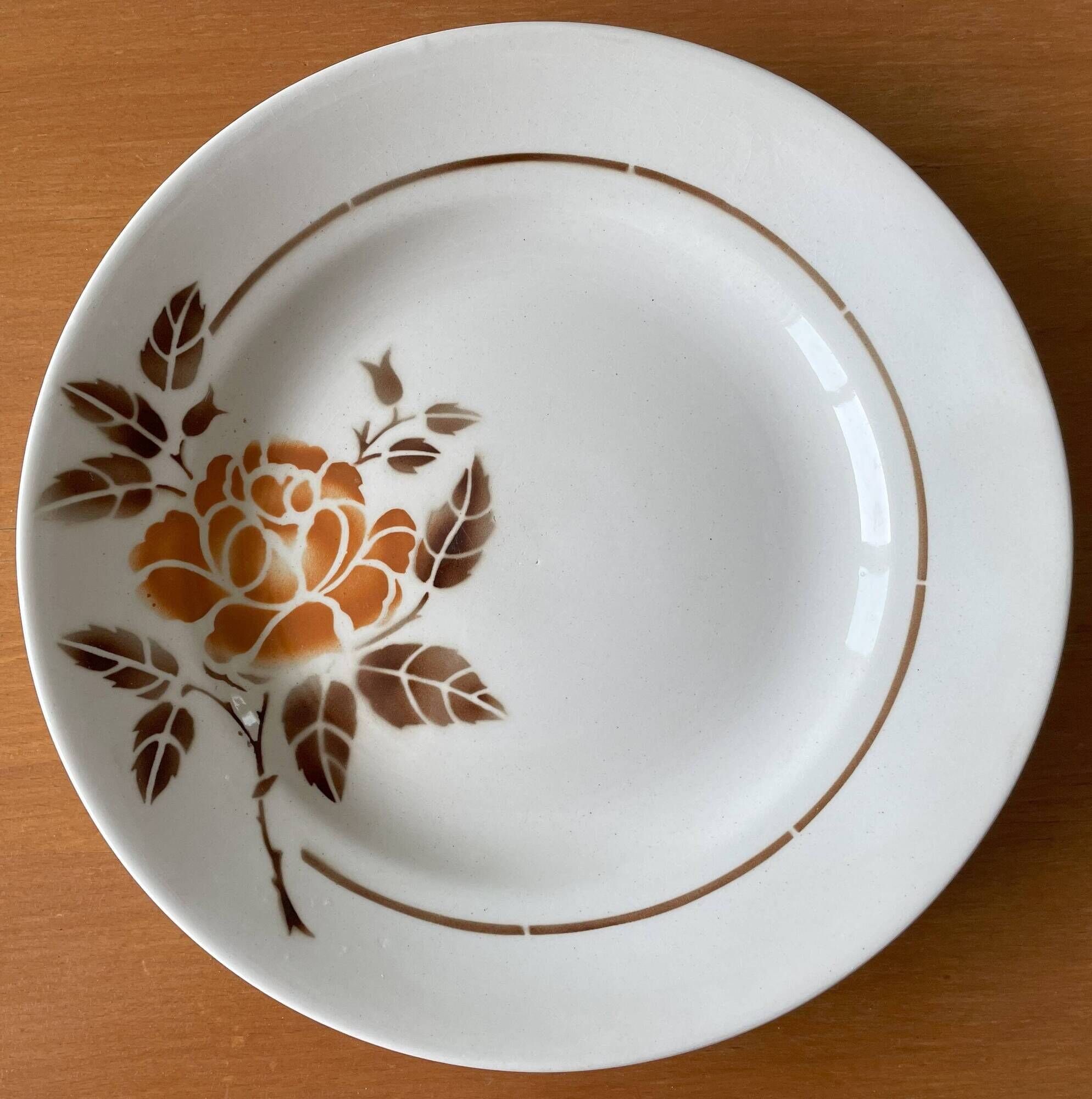 6 old earthenware plates from Saint-Amand (North)