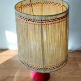 Red ceramic lamp 1950/1960.