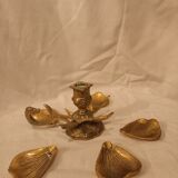 Brass flower candle holder