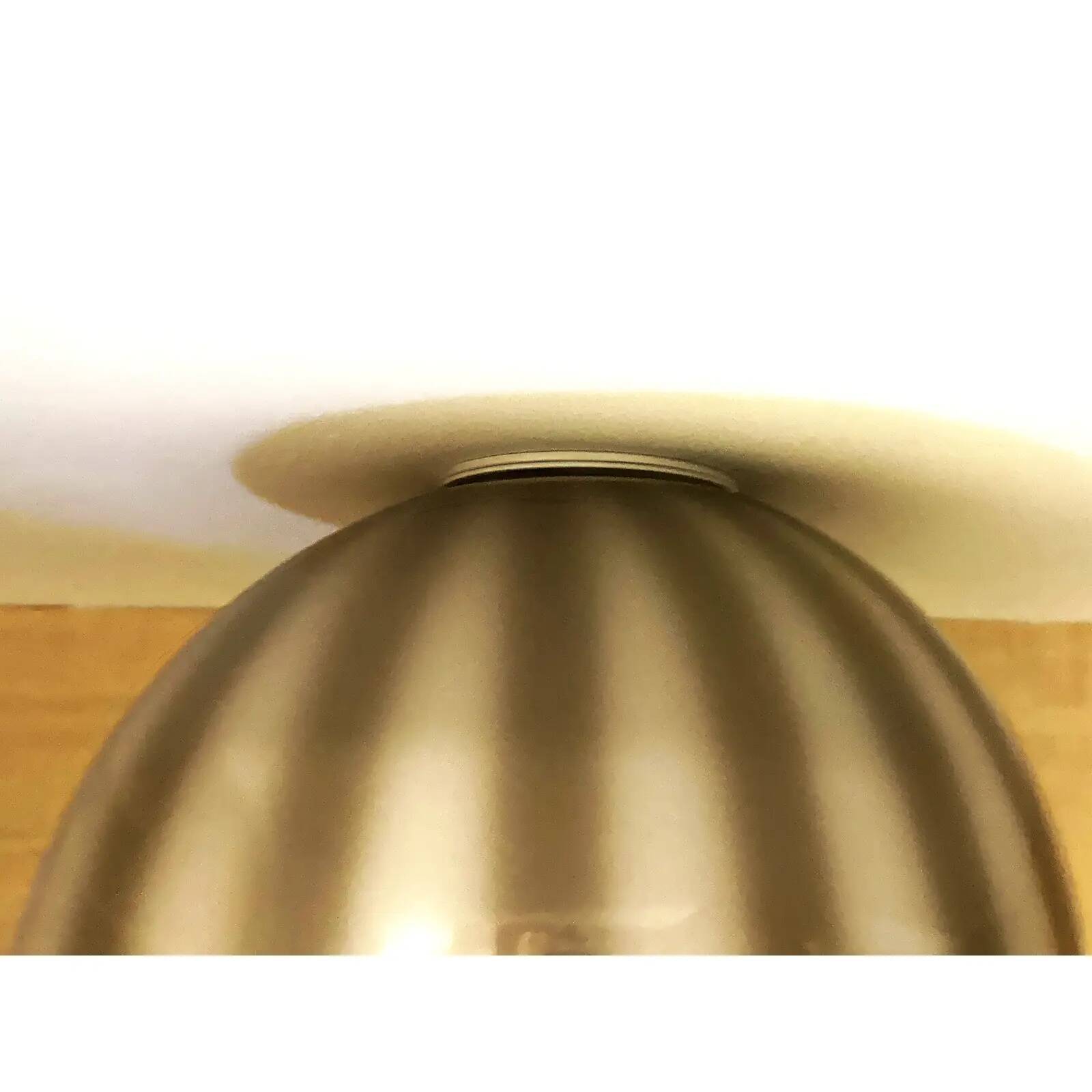 Italian Milky-White and Beige Murano Glass Swirlings Sphere Flush Mount