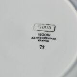 flat plates Digoin Sarreguemines Cibon – red roses decoration – vai