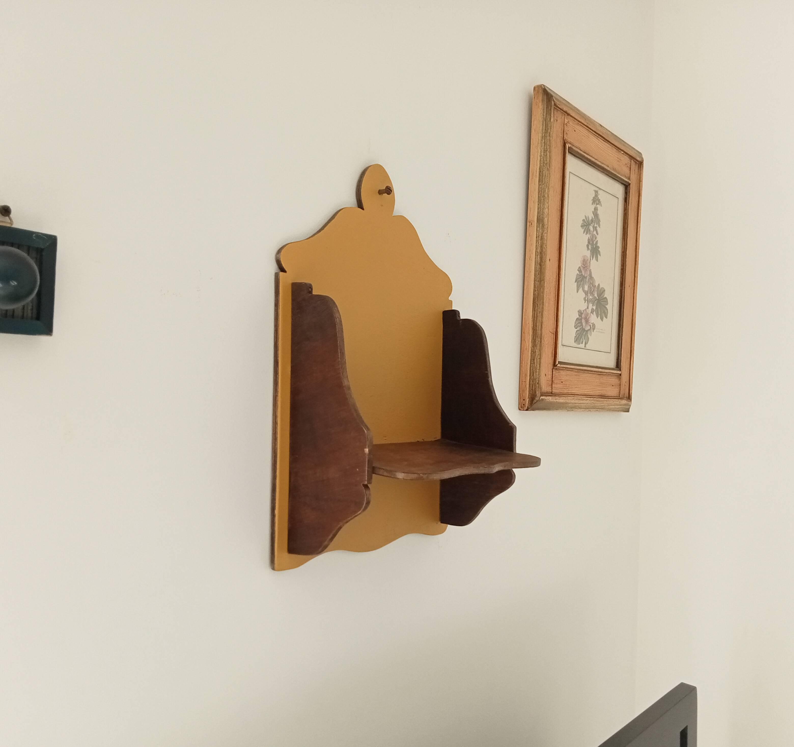 Antique wooden wall shelf