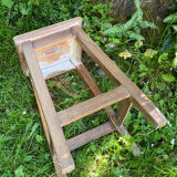 Solid oak workshop stool