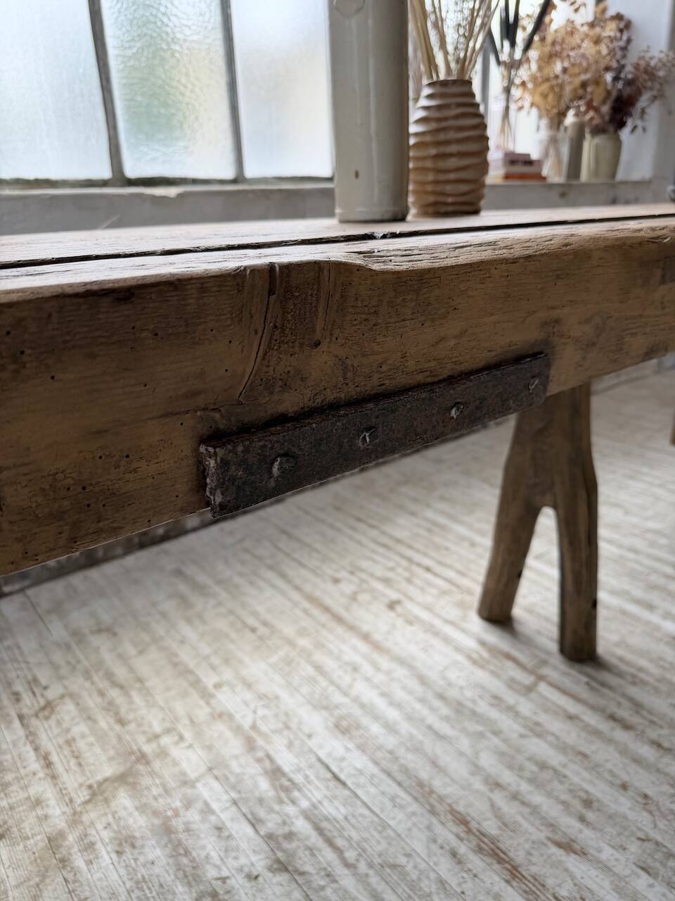 Brutalist popular art table XXL 3.5m/4m pine and oak
