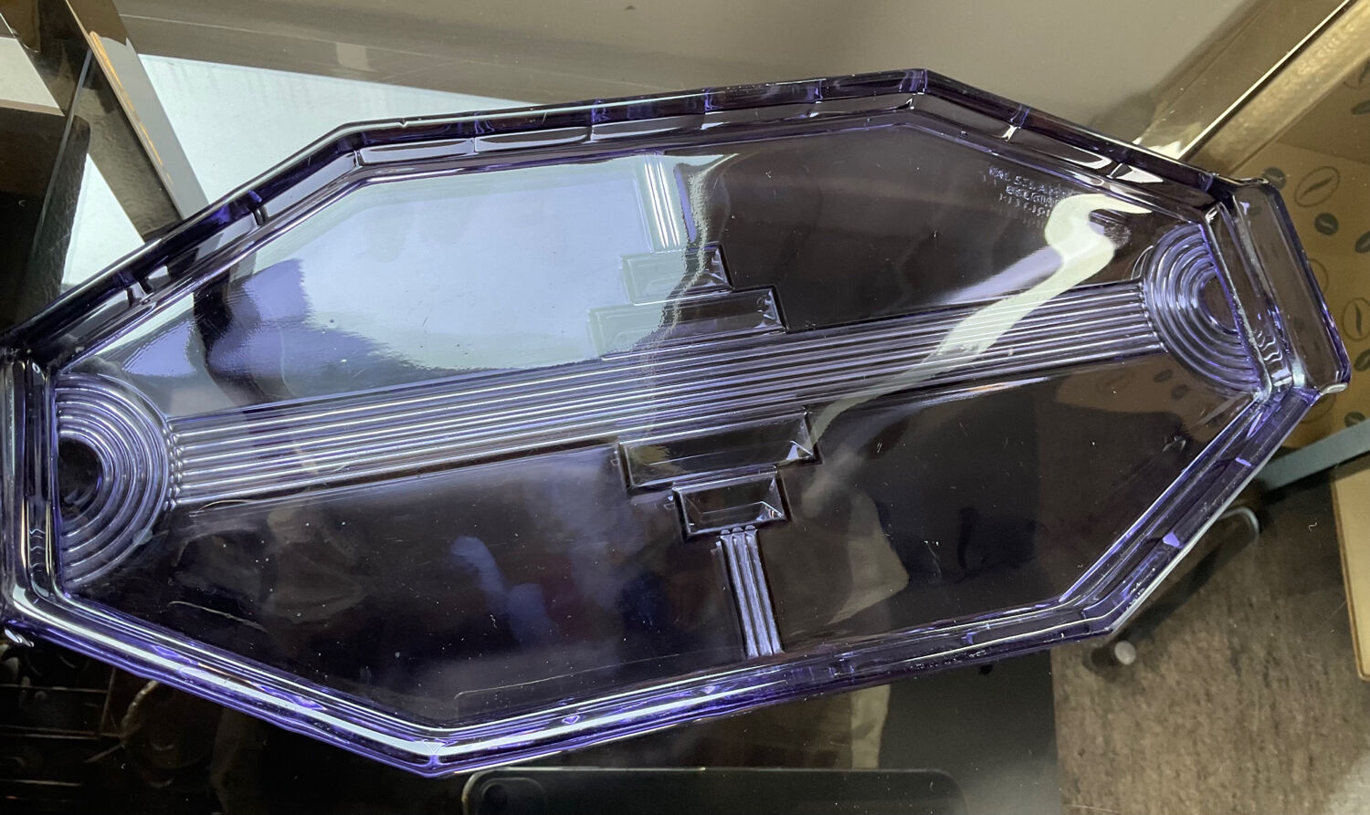 Art Deco crystal tray from Val Saint Lambert