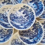 Set of 11 plates of Gien caps