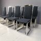 Vintage brass and chrome dining chairs set of 8 - 1970s
