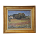 Table oil on landscape canvas