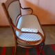 Curved wooden bench
