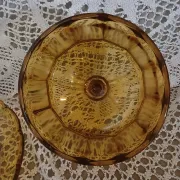 Plateau + cloche à fromage Art Déco