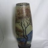 Vase au décor peint signé Jem Joseph Mure