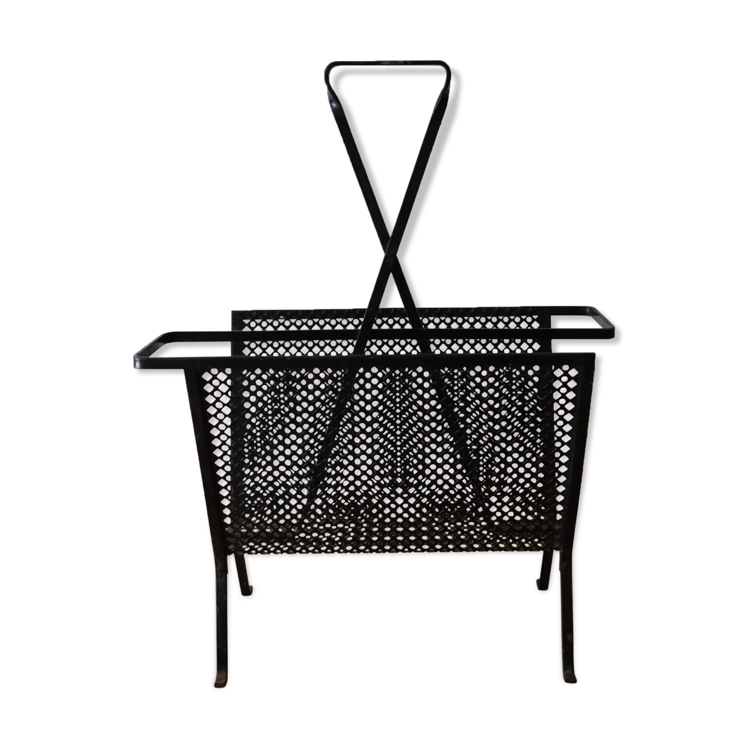 Black magazine holder Mathieu Mategot