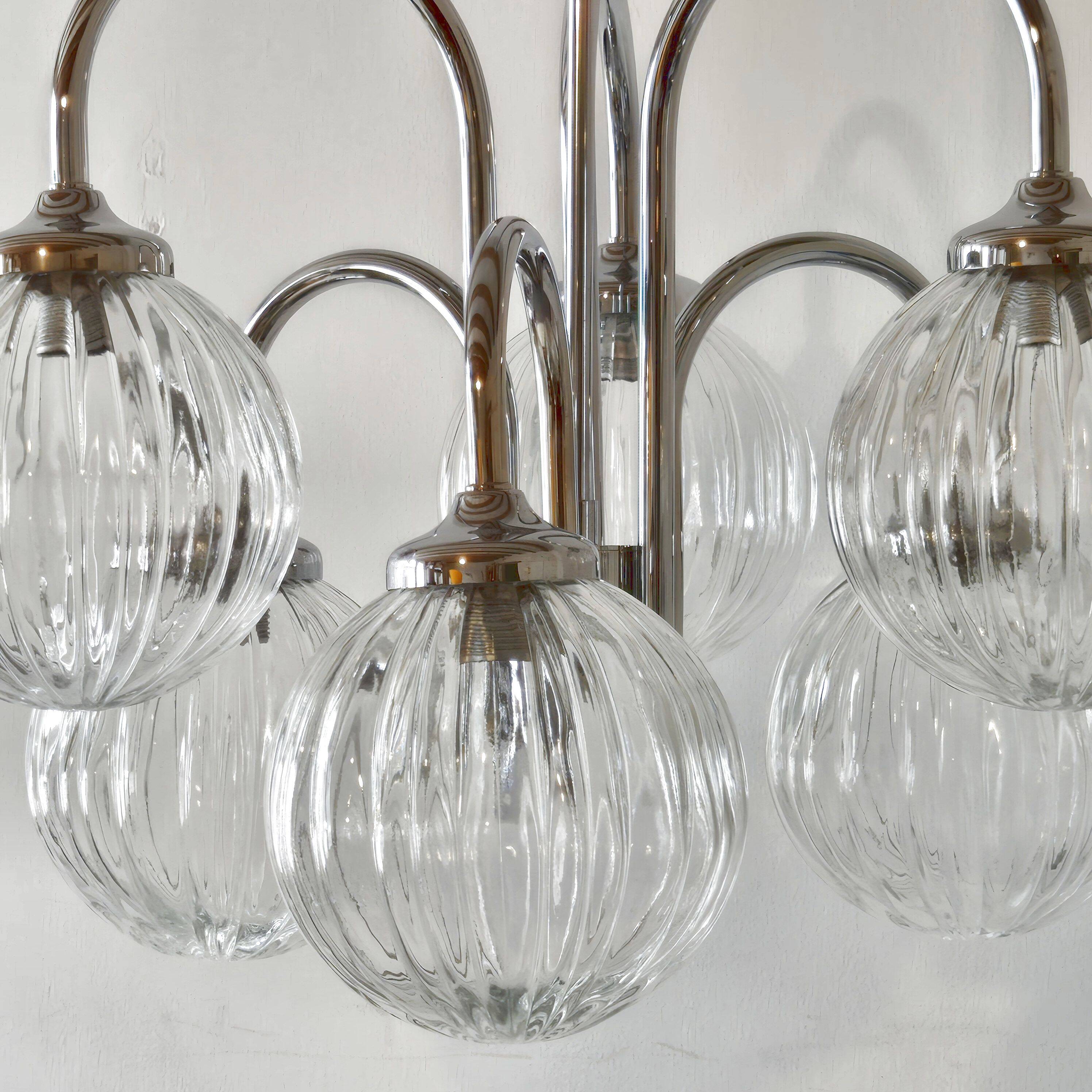 Vintage chandelier 6 balls 1970