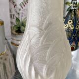 Molded pressed glass vase. Art deco