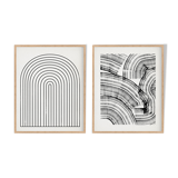 Pair of giclee prints, abstract wall art set of two, 50x70cm