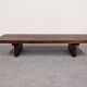 Brutalist coffee table in solid teak