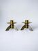 Pair of brutalist candlesticks in brass, Denmark, 1970s