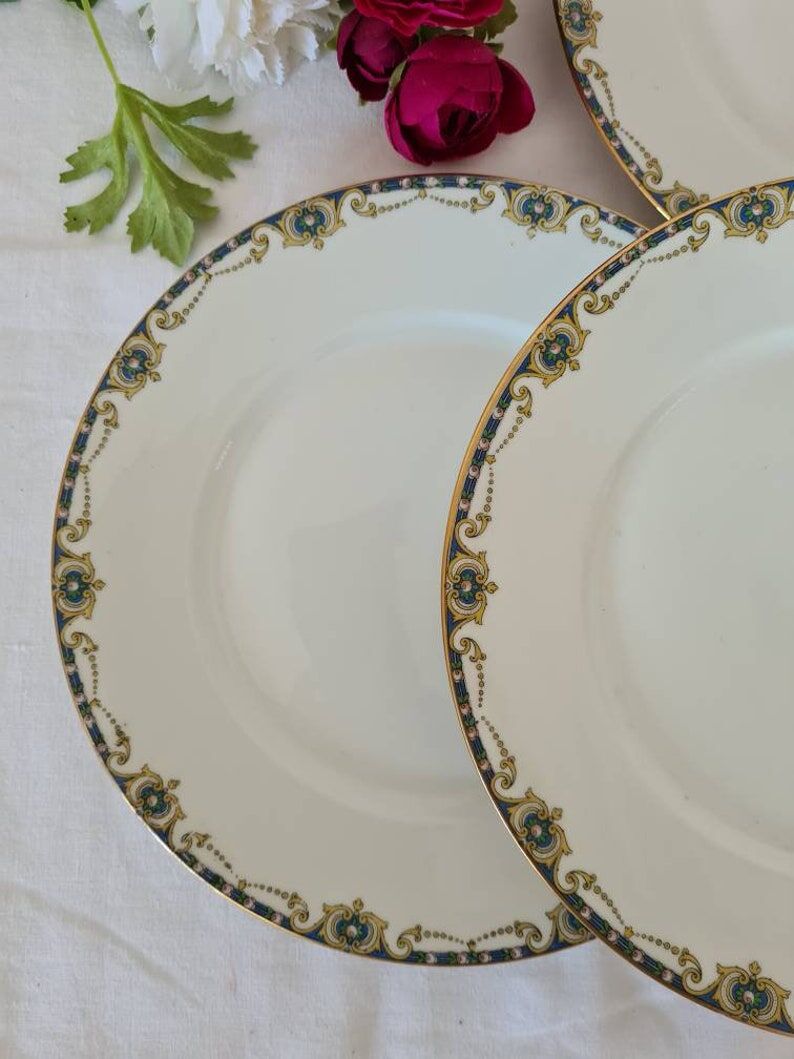 Set of 6 plates Legrand porcelain from Limoges