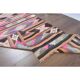 Vintage Turkish Oushak Handmade Wool Cotton Pink Kilim Runner  81x327