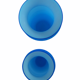 Pair of blue satin vases, vintage Murano glass