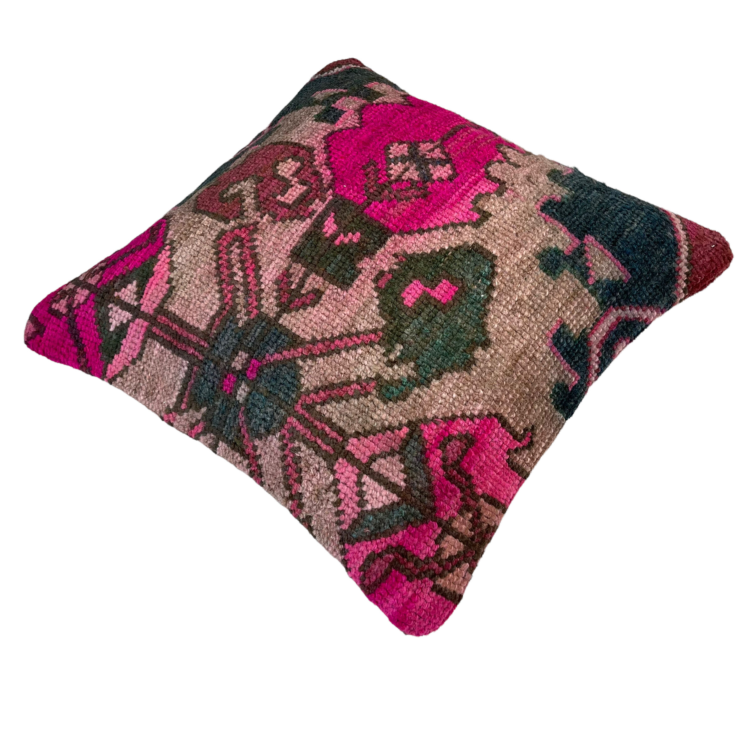 Vintage Turkish Rug Cushion Cover