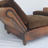 Bed rest French leather. 1920/1930.
