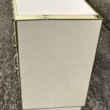 Cabinet and chest of drawers in ivory lacquer, inspired by Mahey and Vandel.