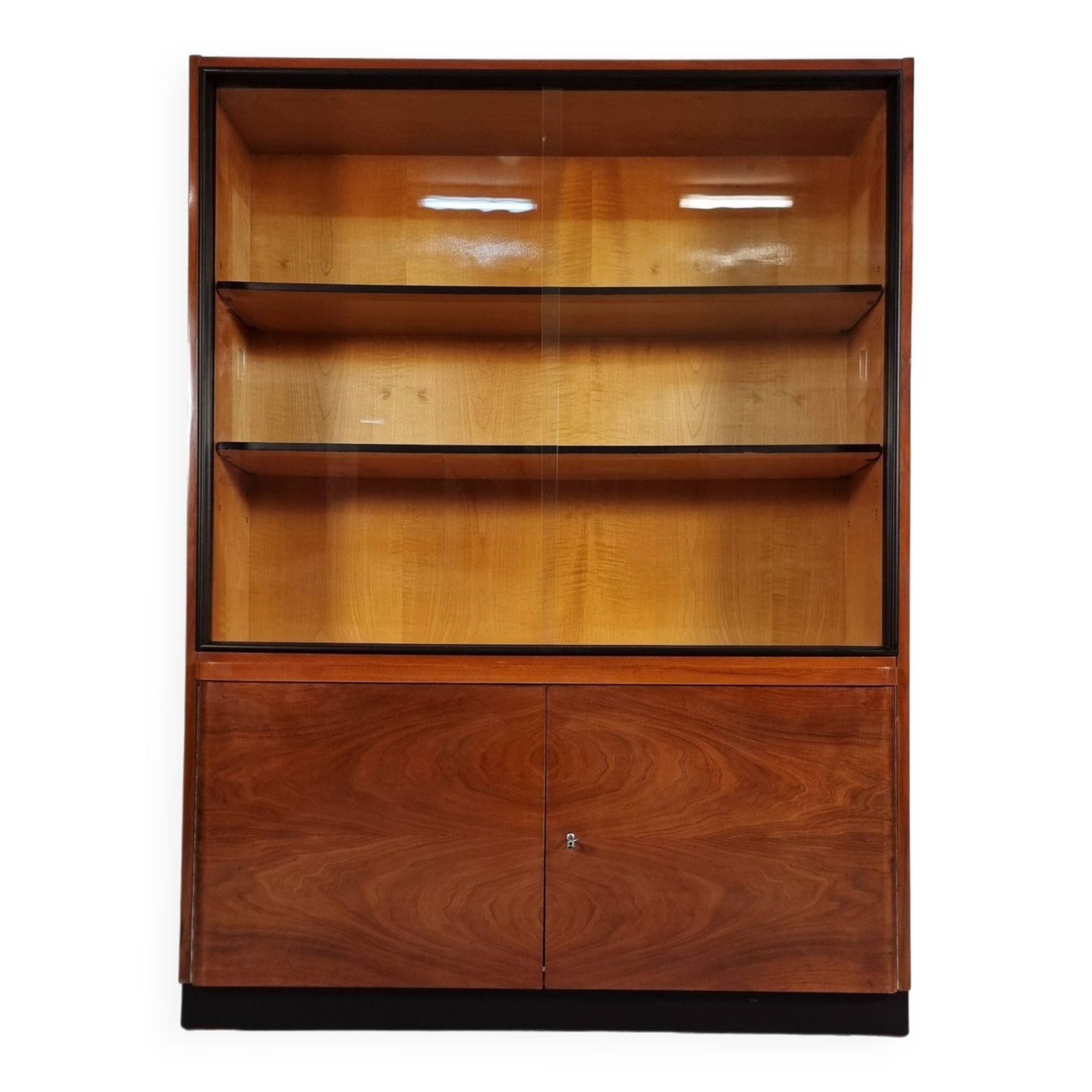 Vintage showcase in birch, 1970s