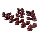 Red poodle ceramic knife holder