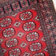 Tapis Vintage Bukhara Uzbek en Laine, Années 1960, Élégance Authentique