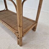 Italian Bamboo and Rattan Credenza, 1970s