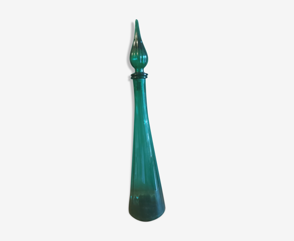 Bouteille verte en verre vintage