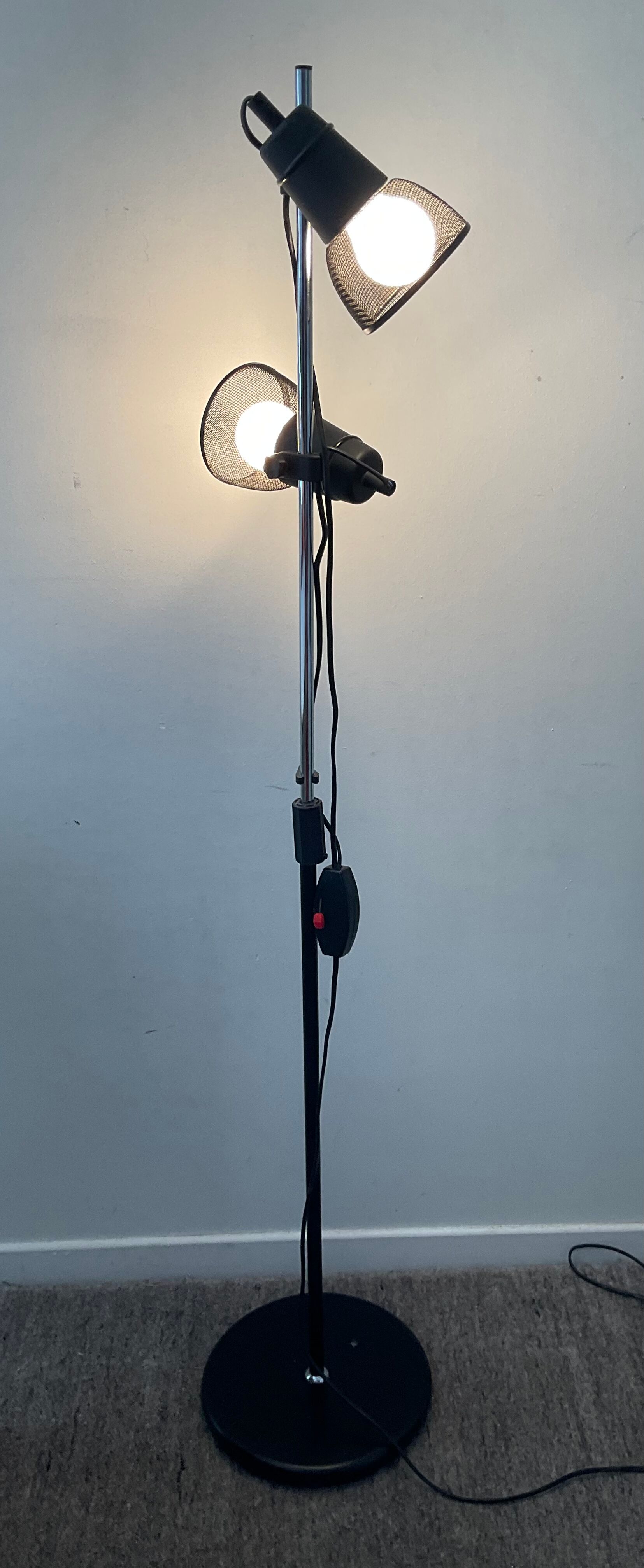 DBGM floor lamp 2 spots 70s-80s