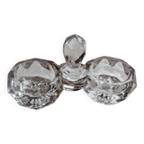 Salière double en cristal