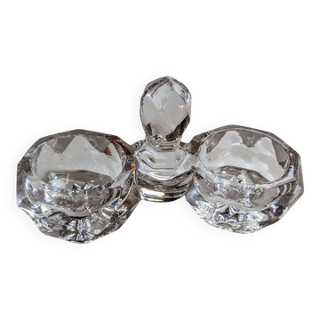 Salière double en cristal