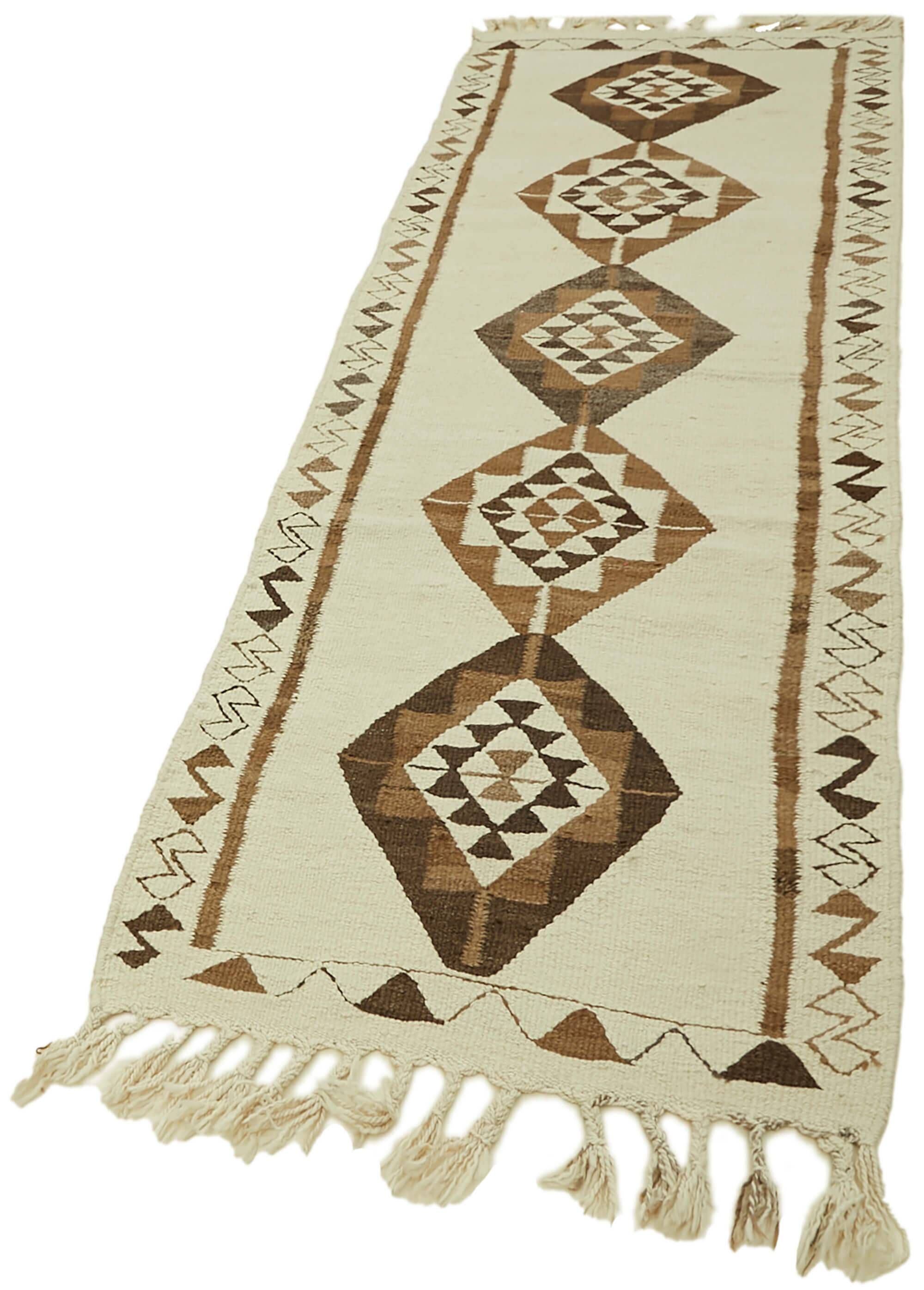 Turkish Handwoven Vintage Herki Kilim 96 cm x 290 cm