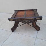 Old Tibetan copper wood coffee table