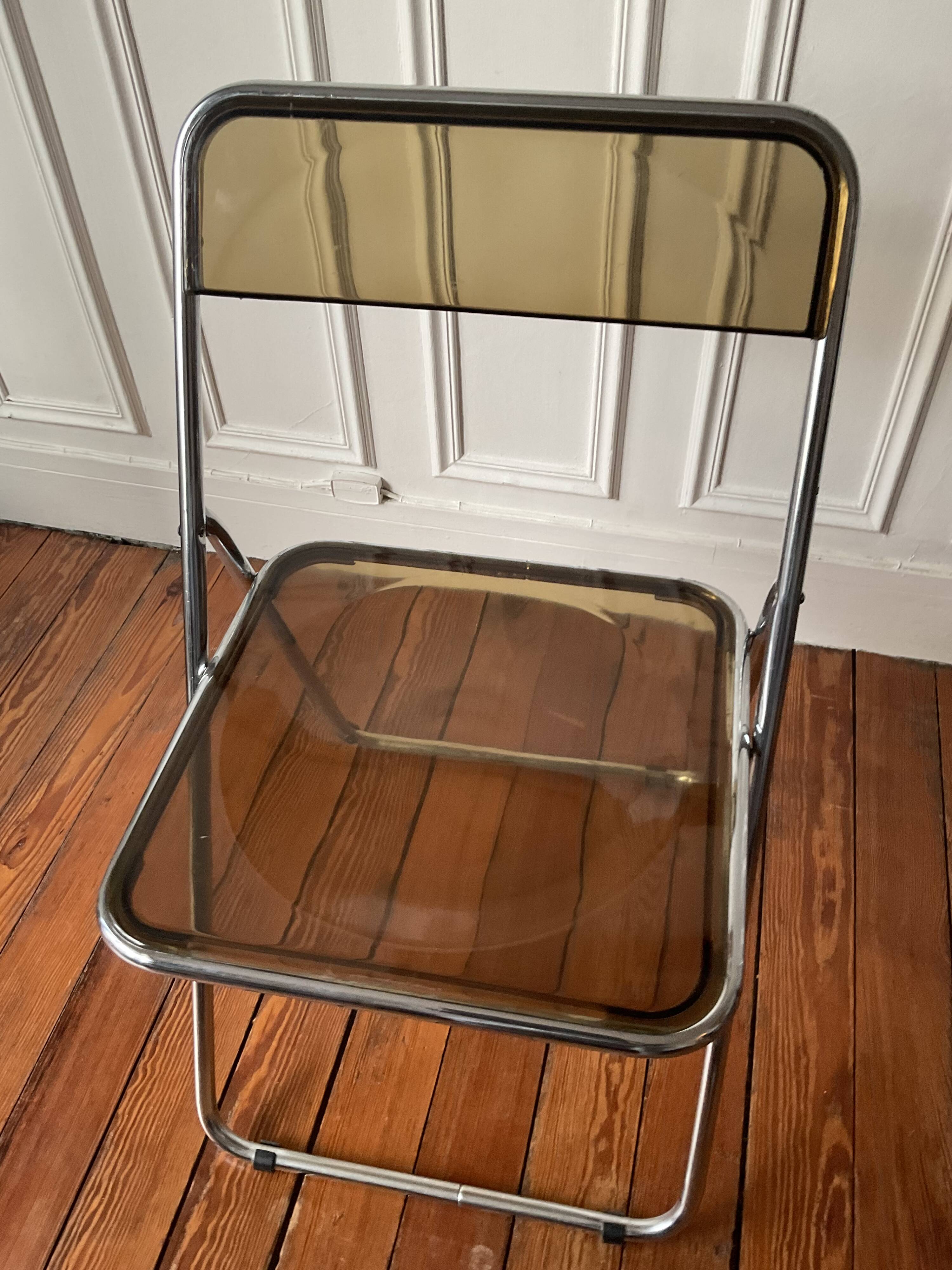 Plexiglass folding chair