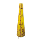 Very large sculptural vintage floor lamp in exotic tropical style.