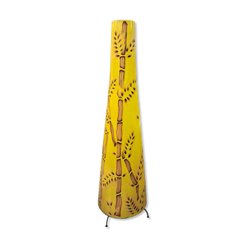 Very large sculptural vintage floor lamp in exotic tropical style.