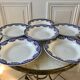 Set of 6 hollow plates Digoin Sarreguemines model Capri Casino 50s