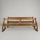 Victorian pitch pine school benches – circa 1900, England