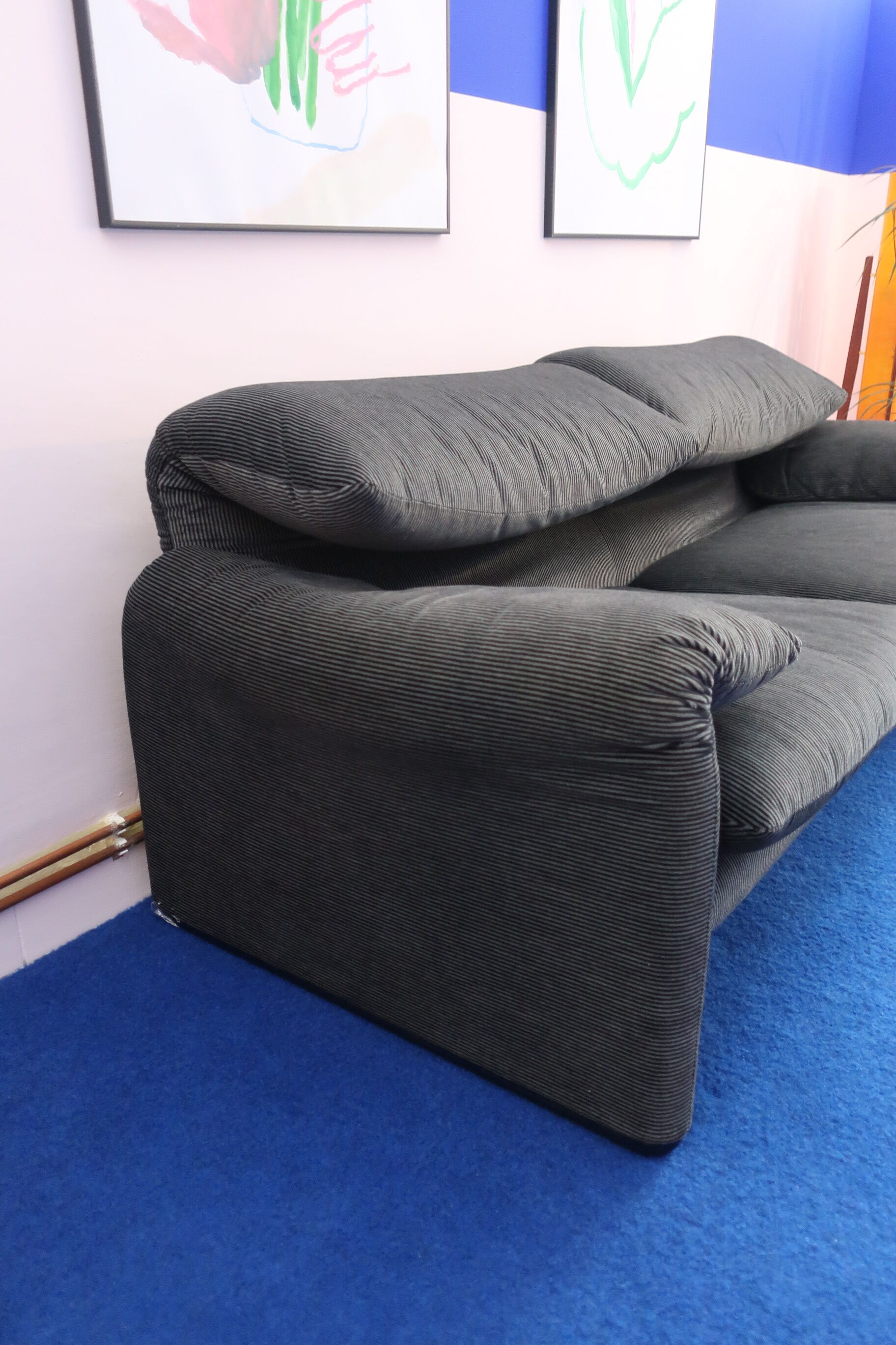 Maralunga sofa 2 seats Cassina edition 80s/90s
