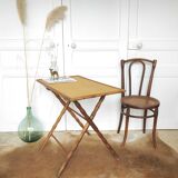 Napoleon III folding table in bamboo wood