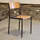 Designer wood and metal chair